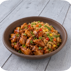 Chicken Teriyaki with Mixed Vegetables Fried Rice