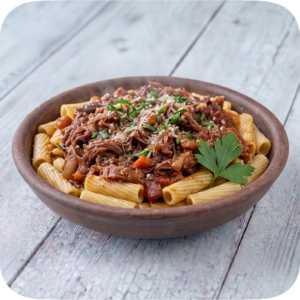 Pulled Beef Ragu with Rigatoni